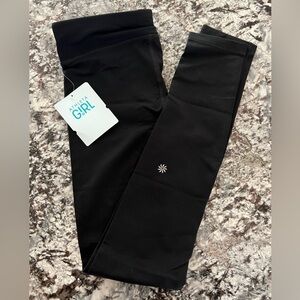 Athleta Girl Chit Chat tights leggings black size 14 new NWT